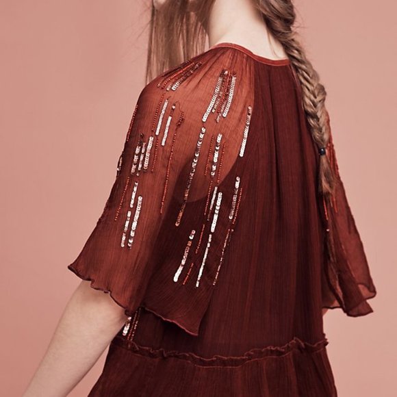 Anthropology Floreat Canalis Keyhole Top - Picture 9 of 9